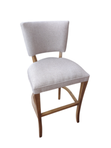 Banqueta Gabriela, estrutura em marupá, assento e encosto estofados